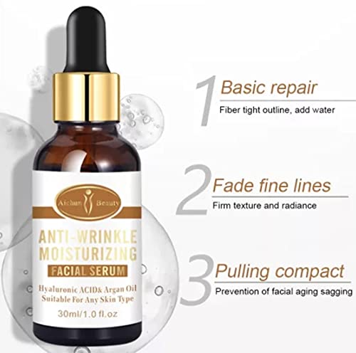 Aichun Beauty Anti-Wrinkle Moisturizing Facial Serum Hyaluronic Acid Argan Oil 2In1 Care 30Ml/1Oz #TOP7