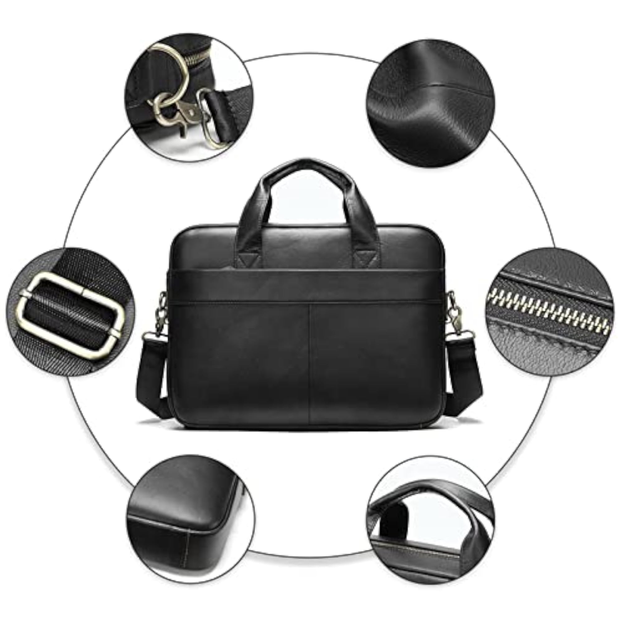 Men's Business Briefcase Bag in Leather