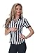 UNDERWRAPS Referee Fitted Shirt Plus Size Costume, 2X-Large Black/White