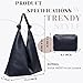 Vegan Leather Hobo Purses set, Slouchy Shoulder Bag Knotted Hobo Bags for Women with a small purse (navy blue)