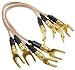 CablesOnline, 8-inches Professional Grade 14AWG Speaker Jumper Cable Set w/Spade Plugs, HT-SS00