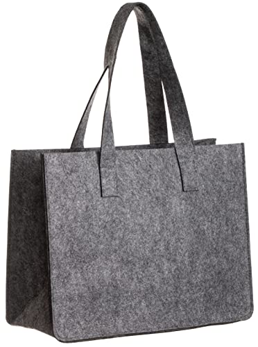 Brandsseller Filztasche | Freizeittasche aus Filz | Praktische Shoppingbag | Einkaufstasche mit Henkel| ca. 36 x 27 x15 cm