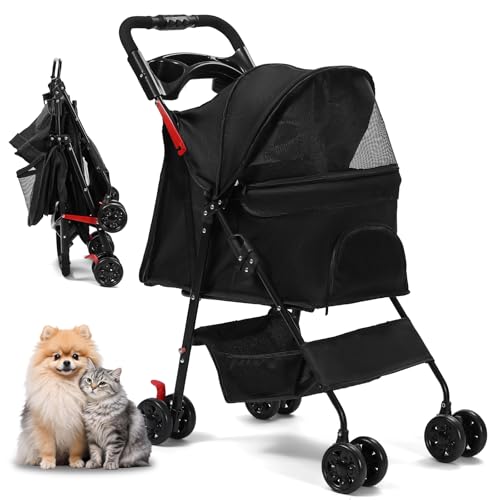 GLEEFURN Foldable Cat Stroller