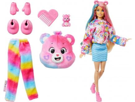 Poupee Barbie Cutie Reveal Bisounours Toutensemble 10 Surprises Costume Peluche Animal Poupée Mannequin Mattel J - vue 1