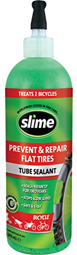 Slime 10056W Bike Tube Puncture Repair Sealant, Prevent and Repair, suitable for all Bicycles, Non-Toxic, Eco-Friendly, 16oz bottle