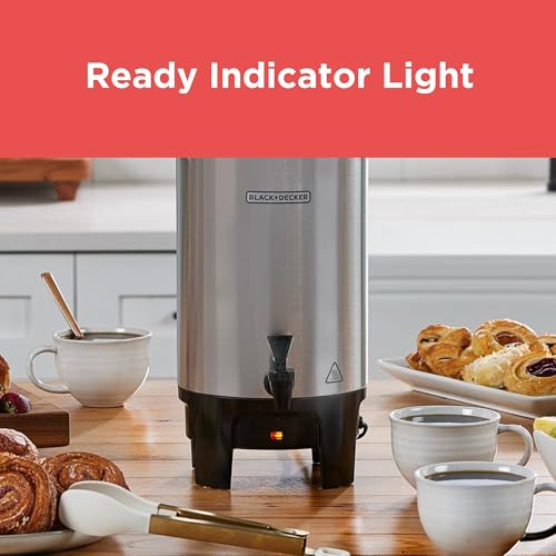 BLACK+DECKER 40-Cup Coffee Urn, Fast Brew with Drip-Free Spigot, Black - image 2