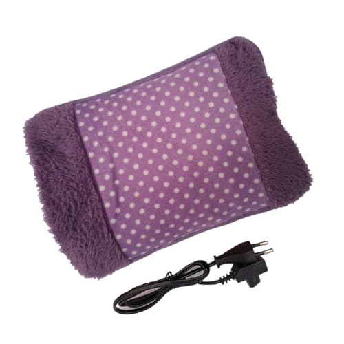 Decolores | Bolsa De Agua Caliente Eléctrica Recargable | Tamaño 18 X 25 Cm, Duración 3 Horas, Apagado Automático, Alivio Dolores Musculares Y Menstruales, Calor En 15 Min | Cojin Termico | Morado