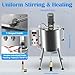 HZOPUTLH 15L/4Gal Heating Mixing Filling Machine, Manual Lipstick-Filling Machine with Stirrer, Adjustable Temperature Liquid Paste Filling Tool Cream Filling Tank for Lipstick, Ointment, Honey