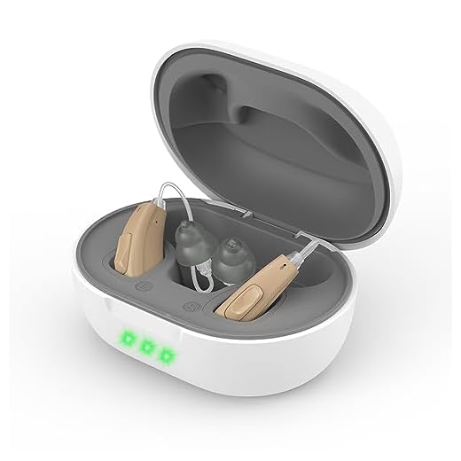 True Hearing Aids (Not Amplifier) True 11 Channals BTE Hearing Aids for Seniors Hearing Loss with Noise Cancelling Professional Waterproof OTC Rechargeable Hearing Aid with Magnetic Charging Box