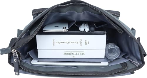 Anime Messenger Bag for Boys Girls Printed Canvas Crossbody Bag Oxford Shoulder Handbag Satchel Handbag Daily Casual Daypack Grey4