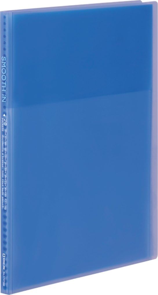King Jim Clear File Smooth In A4 20 Pockets (10 Small Sizes) 173TSM Blue