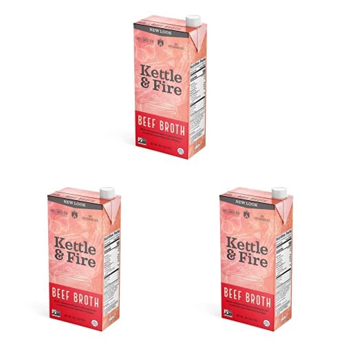 KETTLE & FIRE Beef Cooking Broth, 32 OZ (Pack of 3)