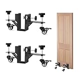 CaBYbigG Verstellbarer Türheber, Dolly Türgriff-Wagen, Tür-Montagewerkzeug-Set, 2-teilig, mit drehbaren Rädern für 0,8 cm bis 5,8 cm vorgehängte Plattentüren (0,8 cm bis 5,8 cm), 136 kg Kapazität