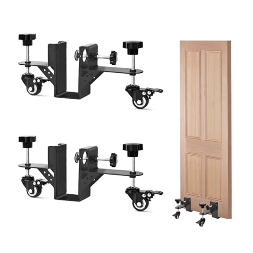 CaBYbigG Adjustable Door Lifter Dolly Door Handling Cart Door Installation Tool Kit 2 Pcs with...