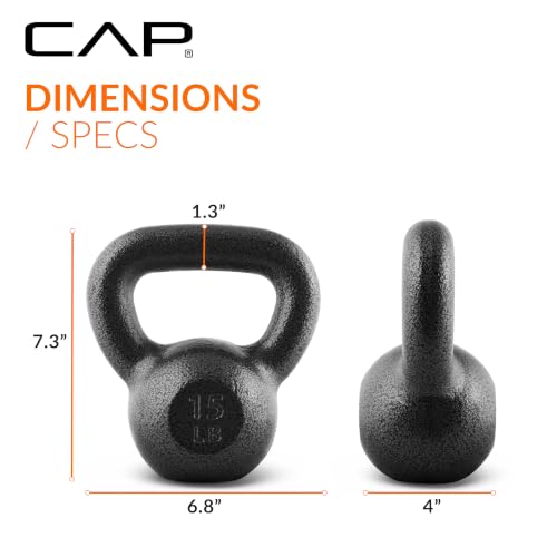 Image of CAP Barbell Cast Iron Kettlebell - Singles and Sets, Multiple Weight Choices