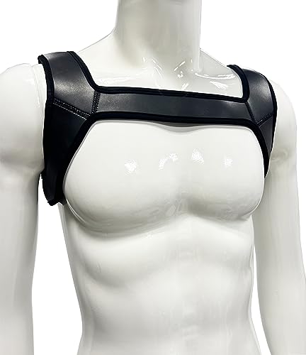 DRHOM Men's Elastic Shoulder Chest Harness Strap Club Wear Costume Muscles Protector Belt3