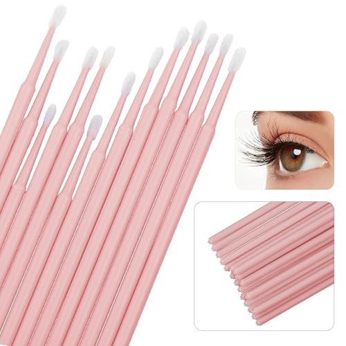 GEMERRY 600 stücke Micro Applikatoren Pinsel, Microbürsten Wimpernbürste,Wimpernverlängerung zubehör, Reinigungsstäbchen Applikator Lashes Graft Toolsfür Make-Up, Dental und Oral(600pcs)
