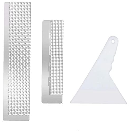 Zonster 3 Pcs Diamant Peinture Règle en Acier Inoxydable Diamond Mesh Ruler avec Correcteur Grille Vierge Diamant pour Peinture Diamant 5d DIY Cover