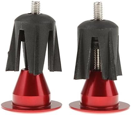 One Pair Aluminum Bicycle Handlebar Grips Handle Bar Cap End Plugs -Red