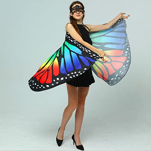 Vlindervleugels Vlinder Kostuums Mardi Gras Vrouwen Sjaals Fee Prinses Vleugels Elfenfee Kostuum Strand Sjaal Themafeestje Kerst Cosplay Carnavalskostuums Volwassen Vrouwen (A) - Image 3