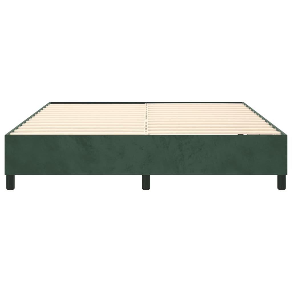 BaraSh Boxspringbett Polsterbett Bettkasten Betten Boxspringbetten Dunkelgrün 200x200 cm Samt