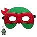 Ninja Turtle Masks- 4 Felt Masks,Cosplay Birthday Party Ninja Turtles Supplies Favors