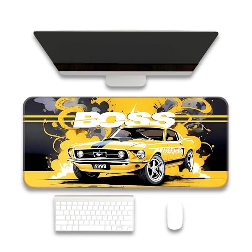 Image of Mastange Boss Gaming - Extended Large 80x33CM with Stitched Edges & Non-Slip Rubber Base - Perfect for PC Gaming Setup & Accessories - Long Pad for Ultimate Control