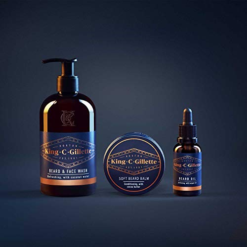 Foto von King C. Gillette Bartpflege Set mit Bartöl Herren, Bartshampoo und Bartbalsam