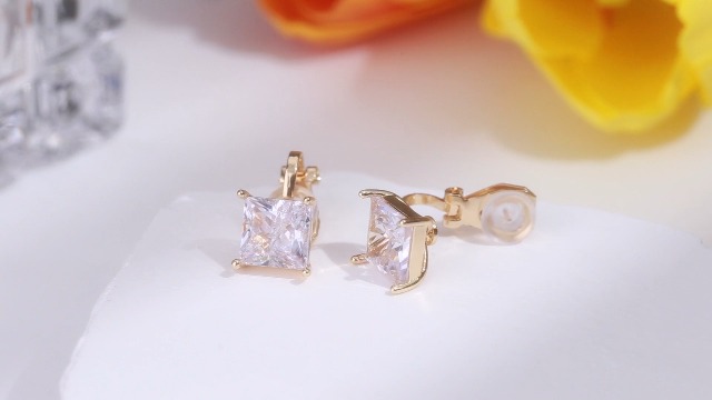10 Paia Orecchini Clip Donna Ipoallergenici Argento/Placcato Oro