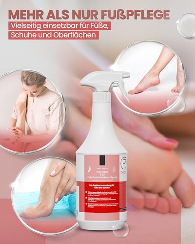 1L SOS Desinfektionsspray für Füße & Schuhe | Planet Sensitive® wirksam gegen Fußpilz, Bakterien, Viren, Hefepilze & Gerüche | Fuß-Desinfektion-Spray | Made in Germany | Sprühflasche
