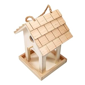Berfutall-DIY Wooden Bird House for Outdoor, Wild Bird Feeder, Hanging Birdhouse,Perfect for Cardinals, Bluebirds, and More. (A) Berfutall DIY Wooden Bird House for Outdoor Wild Bird Feeder Hanging BirdhousePerfect for Cardinals Bluebirds and More A