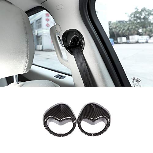 Cubiertas de cinturón de seguridad delanteras ABS estilo fibra carbono para Land Rover Discovery 5 LR5 L462