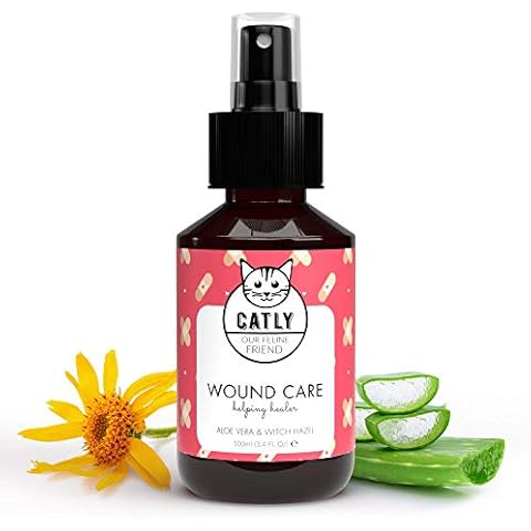 CATLY Wundspray Katzen Behandlung zur schnellen Wundversorgung für bessere Regeneration, Veganes Sprühpflaster Wundspray für Katzen - pflegend & reinigend, Pflasterspray, Wundspray Desinfektion 100ml Cover