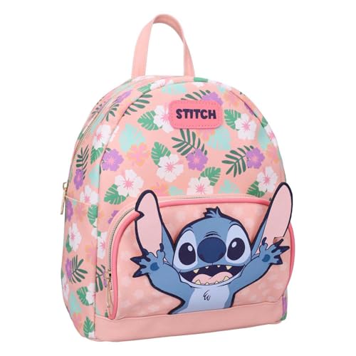 Vadobag Sac Ă dos Stitch motif floral tropical en plastique