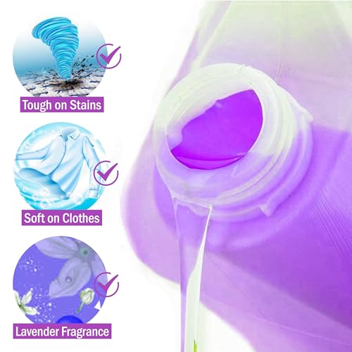 Image of Liquid Detergent 5 Litre, For Top Load and Front Load, With French Lavender Fragrance, Detergent Liquid for Washing Machine - 5 Ltr