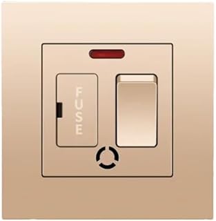 Interruptor De Luz De Pared De 220 V, Color Oro Rosa, Con Enchufe USB, Diseño De Botón De 1 Vía Y 2 Vías, Toma De 13 A, Carcasa De Plástico.