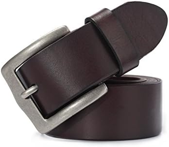 Evanno Men Belt - PD15003 Thick Leather Belt 1.5โ Wide With Anti-Nickel Belt Buckle For Jean,Pants