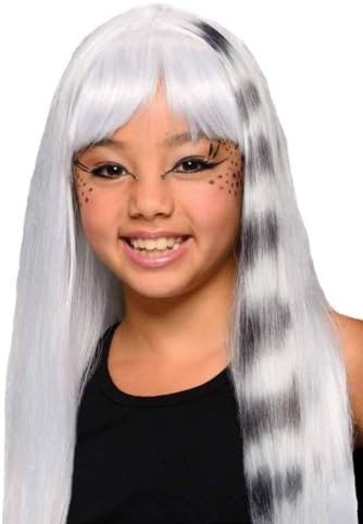 Rubies Child's White and Black Kitty Cat Wig