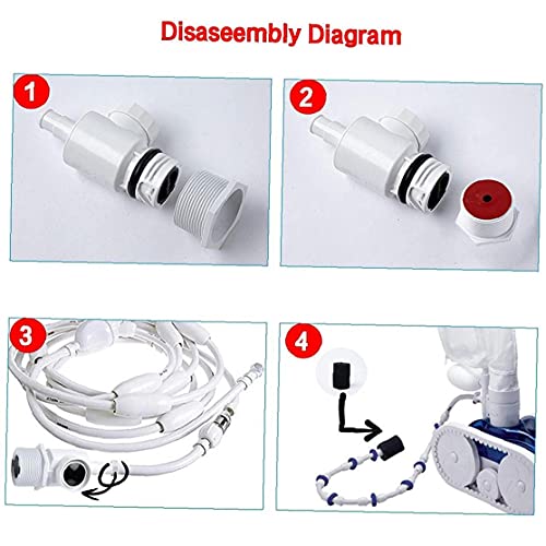 Odoukey Pool Cleaner UWF Connector,UWF Connector Assembly Zwembad Cleaner Vervanging Deel Compatibel met 380 280 180 - Image 7