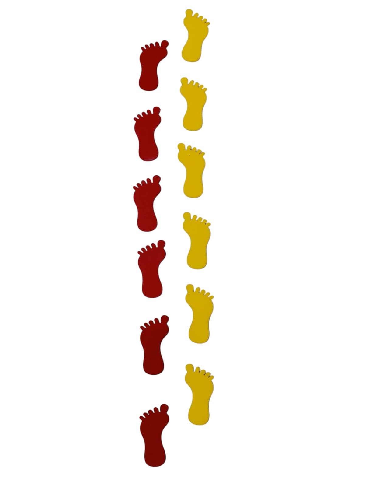 GURUKRUPA SHOPEE Acrylic Laxmiche Pawale Decorative Footprint Wall Decals, Festival Atom Waterproof. Washable. Reusable Red and Yellow, Set of 12 (4 Inch)-picture-31
