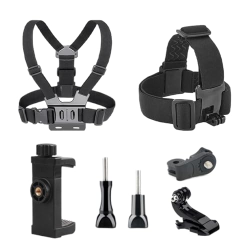 Generisch Body Camera Mount, Adjustable Chesty Harness, Action Camera Strap, Chest Mounts Phone Holder, the Fully Adjustables Straps Ensure a Secure and Comfortable Fit for All Bodies Types
