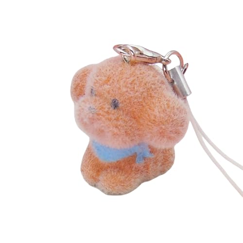 素敵な植毛樹脂キーリングミニチュア動物置物ポータブルアクセサリーギフト動物キーホルダー装飾ソフト植毛キーホルダーギフト用