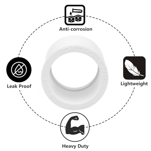 Lswteiz 10Pack 1\"x 3/4\" PVC DWV Reducing Bush Adapter Pipe Fitting SCH40 PVC Reducer Bushing (Socket x Socket) PVC Pipe Reducing Bushing Fitting for Home Sewer Plumbing
