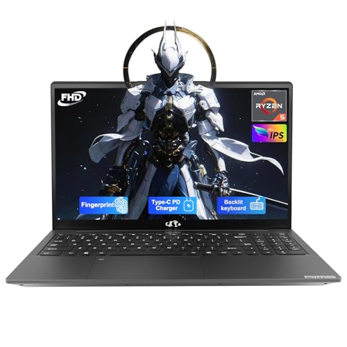 Image of NIMO 15.6'' IPS FHD-Laptop, AMD Ryzen 5(Beat i5-1135G7, 4 Cores Up to 3.7GHz) 16GB RAM 256GB SSD Student Computer with 65W Type-C, Backlit KB, 180Viewing Thin & Light Design for Home Office
