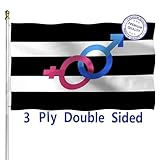 Double Sides Heterosexual Pride 3X5 Ft flag With Grommets,3 Ply Heavy Duty Straight Ally Pride Indoor Out Flags & Banners Sign, Both Sides Could be Read Correctly