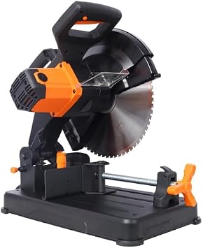 15-Amp Heavy Duty 14 Inch Metal Cutting Chop Saw W/ 14 Inch Carbide-Tipped Blade Premium Multi-Material Cut-Off Chop Saw with Carbide-Tipped Metal-Cutting Saw Blade,ETl certificate. (Black + Steel)
