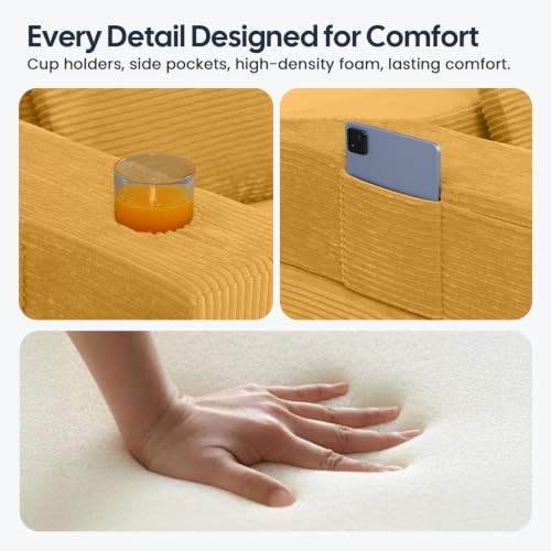 Image of COMAX Futon Sofa Bed, Convertible Sofa Bed, Folding Boneless Couches | Low-Profile Boneless Couch for Living Room, 11.8 inch H Low Seat Small 59 inch Foldable Floor Sleeper Mattress Lounge Space‑Saving