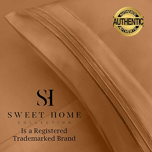 1500 Supreme Collection California King Sheet Sets Mocha Brown - Luxury Hotel Bed Sheets And Pillowcase Set For Cal King Mattress - Extra Soft, Elastic Corner Straps, Deep Pocket Sheets Mocha Brown #TOP3