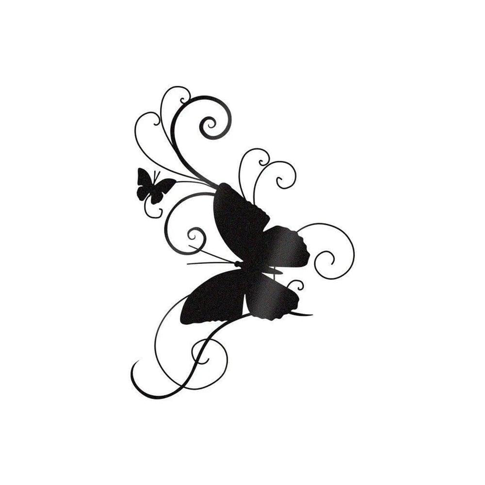1PC Car Sticker Butterfly Vinyl Stickers and Decals Vinyl Car Styling(Reflective Black)