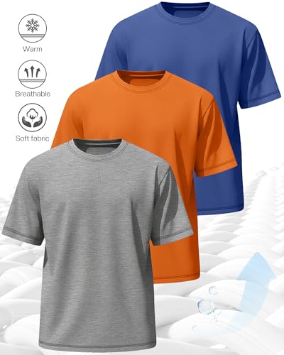 Image of Neer 3 Pack Big and Tall T-Shirts for Men L-7xl Tops | Large Casual Stretch Workout Tees, Short Sleeve Crewneck Oversized Shirts, Classic Summer Outfits, Comfy Basic Loose Clothes